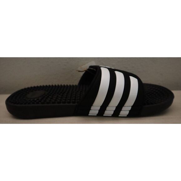 Adidas F35580 Unisex Men's Sz 10 Women's Sz 11 Black / White Adissage Slides - Picture 6 of 8